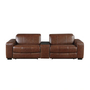 Sutton-(3)Power Double Reclining Love Seat with Center Console, Power Headrest and Charging Ports image