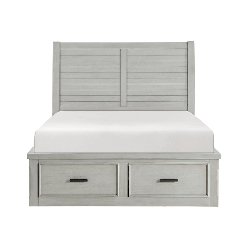 Willowbrook-(3) Queen Platform Bed with Storage Footboard and Side Rails image