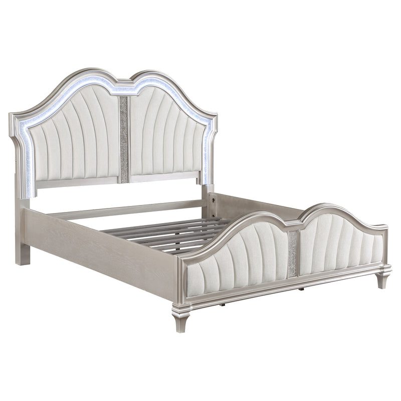 Evangeline Panel Bed with LED Lighting