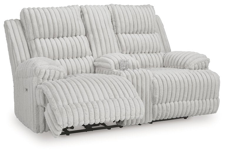 Rhines Falls Power Reclining Loveseat with Console