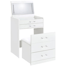 Load image into Gallery viewer, Danbury Makeup Vanity Table with LED Mirror and Stool