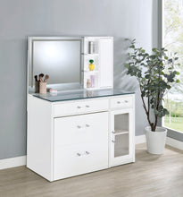 Load image into Gallery viewer, Flora Makeup Vanity Table with LED Mirror and Stool