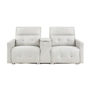 Salida-(3)Power Double Reclining Love Seat with Center Console and Power Headrests image