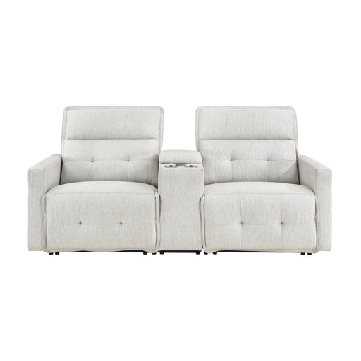 Salida-(3)Power Double Reclining Love Seat with Center Console and Power Headrests image