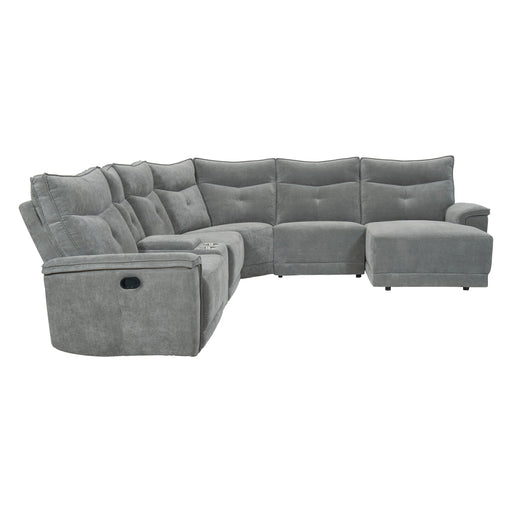 Tesoro-(6)6-Piece Modular Reclining Sectional with Right Chaise image