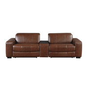 Sutton-(3)Power Double Reclining Love Seat with Center Console, Power Headrest and Charging Ports image