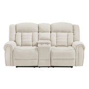 Nutmeg-Double Reclining Love Seat with Center Console image
