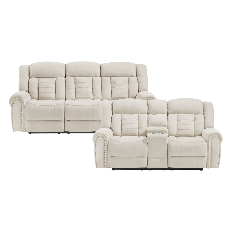 Nutmeg-2pc Set: Sofa, Love image