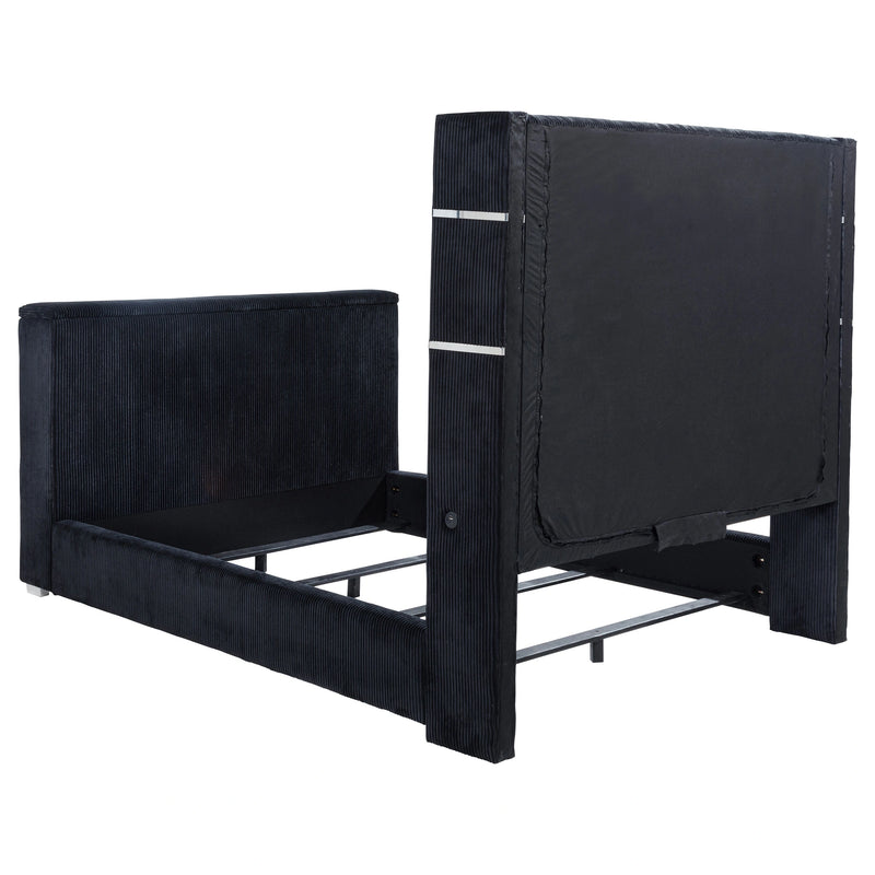Tisdall Wingback TV Bed with Flame Visualizer