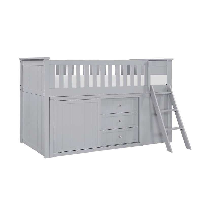 Orion-(6) Low Loft Bunk with Bookcase and 2 Dressers image