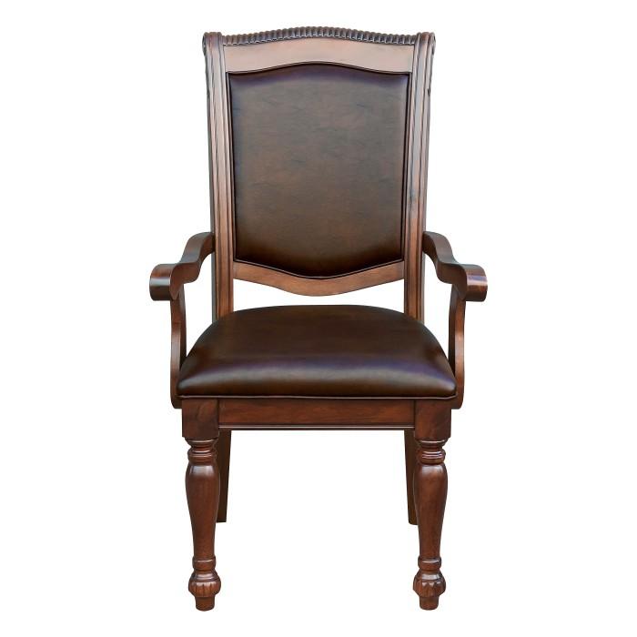 Lordsburg Arm Chair in Brown Cherry (Set of 2)