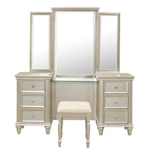 Load image into Gallery viewer, Celandine Vanity Dresser with Mirror in Silver 1928-15