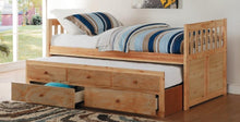 Load image into Gallery viewer, Bartly Twin/Twin Trundle Bed w/ 2 Storage Drawers in Natural B2043PR-1