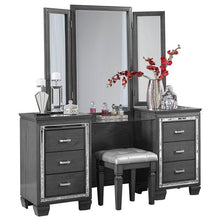 Load image into Gallery viewer, Allura Vanity Stool in Gray 1916GY-14