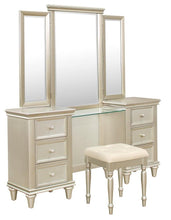 Load image into Gallery viewer, Celandine Vanity Dresser with Mirror in Silver 1928-15