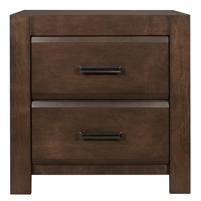 Erwan 2 Drawer Nightstand in Dark Walnut 1961-4
