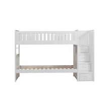 Load image into Gallery viewer, Galen Bunk Bed w/ Reversible Step Storage in White B2053SBW-1
