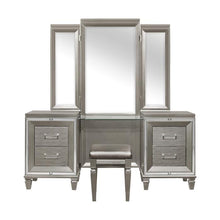 Load image into Gallery viewer, Tamsin 3pcs Vanity Dresser with Mirror in Silver Grey Metallic 1616-15