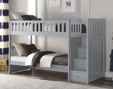 Load image into Gallery viewer, Orion Bunk Bed w/ Reversible Step Storage in Gray B2063SB-1