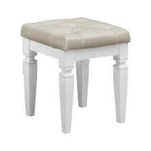 Load image into Gallery viewer, Allura Vanity Stool in White 1916W-14