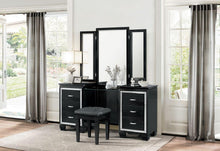 Load image into Gallery viewer, Allura Vanity Dresser with Mirror in Black 1916BK-15