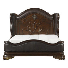 Load image into Gallery viewer, Royal Highlands King Upholstered Panel Bed in Rich Cherry 1603K-1EK