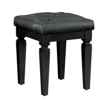 Load image into Gallery viewer, Allura Vanity Stool in Black 1916BK-14