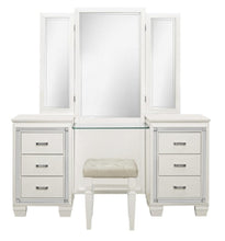 Load image into Gallery viewer, Allura Vanity Stool in White 1916W-14