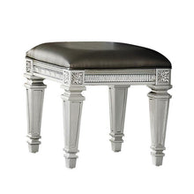 Load image into Gallery viewer, Bevelle Vanity Stool in Silver 1958-14