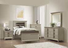 Load image into Gallery viewer, Youth Loudon Twin Platform Bed in Champagne Metallic B1515T-1