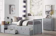 Load image into Gallery viewer, Orion Twin/Twin Trundle Bed w/ 2 Storage in Gray B2063PR-1