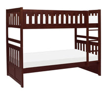 Load image into Gallery viewer, Rowe Twin/Twin Bunk Bed in Dark Cherry B2013DC-1