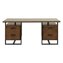 Load image into Gallery viewer, Sedley Writing Desk with Two Cabinets in Walnut 5415RF-15