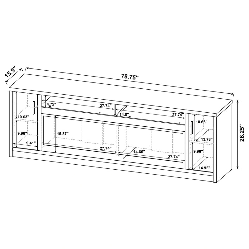 Eddy TV Stand Fireplace Console