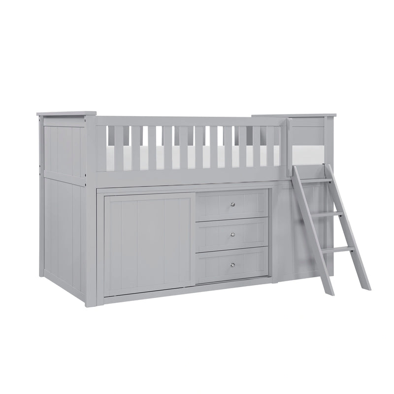 Orion-(5) Low Loft Bunk with Bookcase and Dresser image