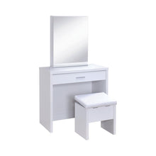 Load image into Gallery viewer, 2-piece Vanity Set with Lift-Top Stool White