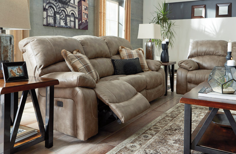 Dunwell Power Reclining Sofa DRIFTWOOD